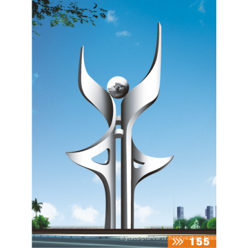 Modern Large Famous Arts Abstract Stainless steel Sculpture for Garden decoration